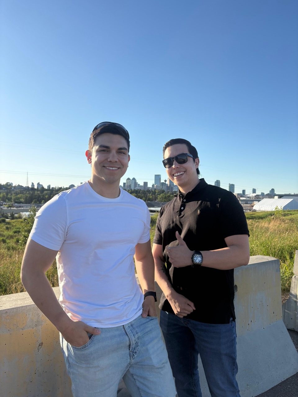 Cris and David, founders of Arc Detailing, in Calgary