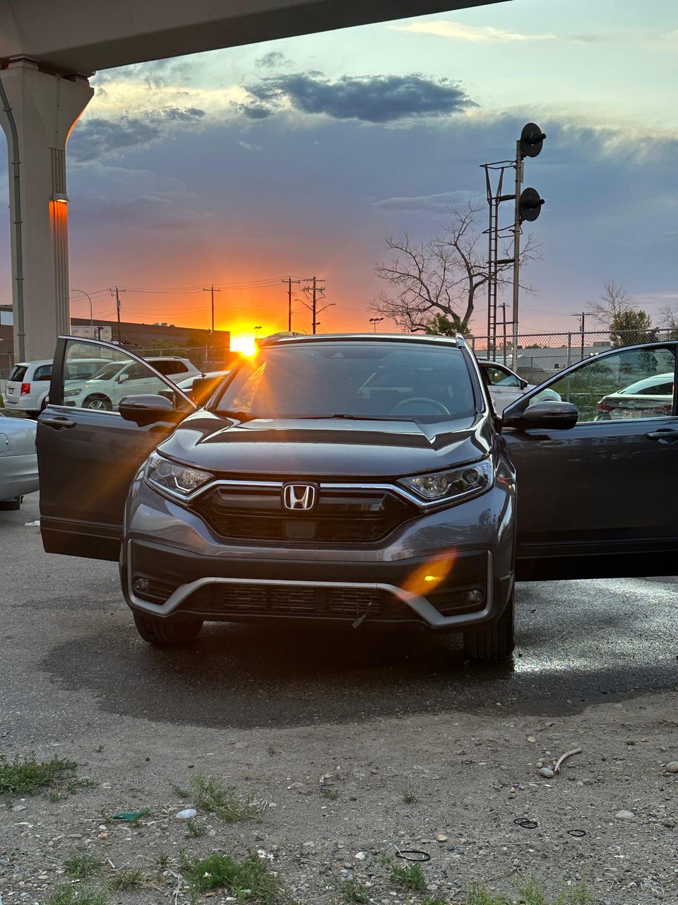 Detailed Honda CR-V at sunset — Arc Detailing Calgary